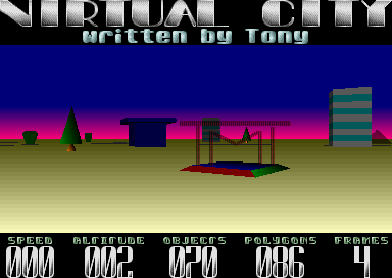 Virtual City atari screenshot